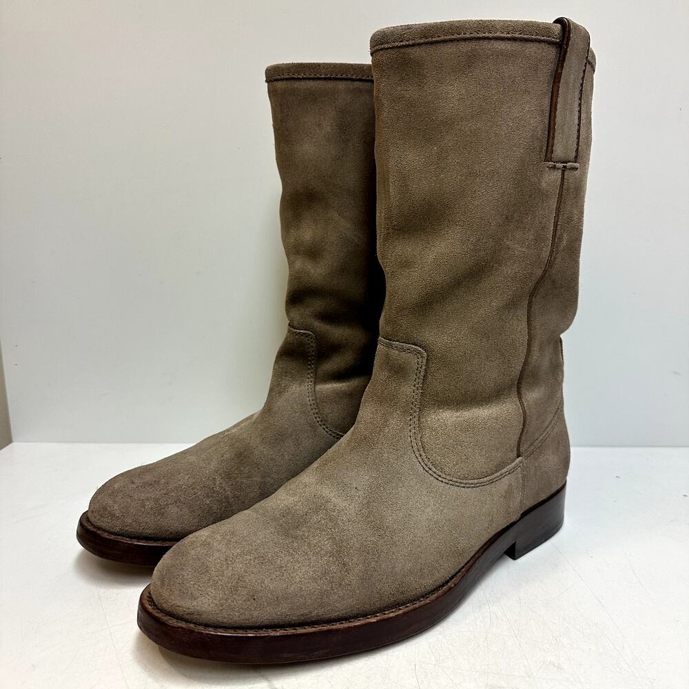 VGUC Ralph Lauren Purple Label Roughout Suede Roper Boots Made in Italy 10 D